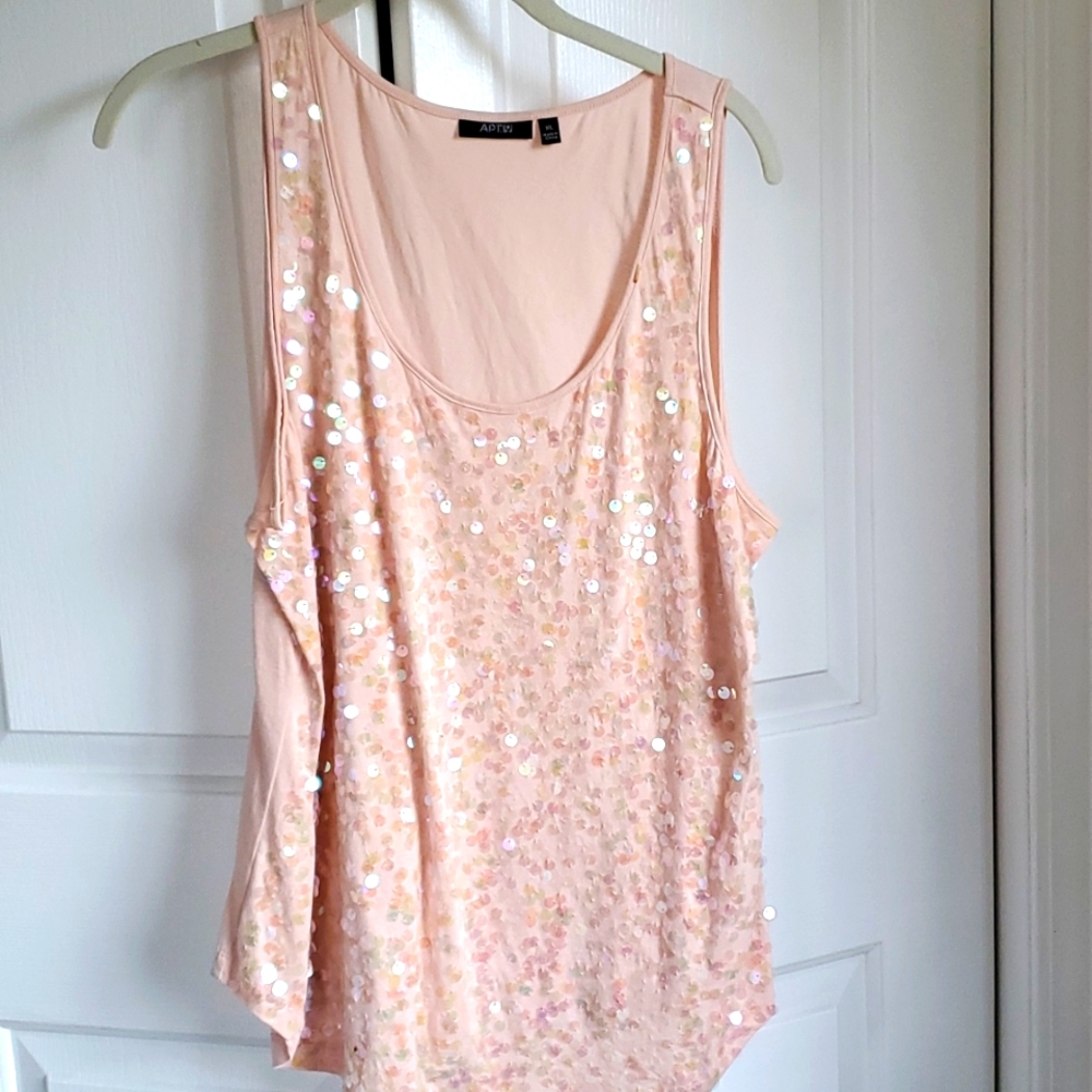 Sequined tank top